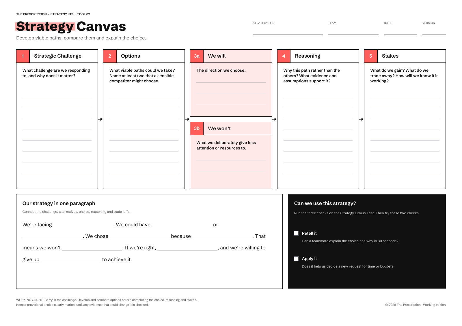 Strategy Canvas blank preview
